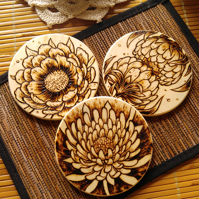 Chrysanthemum coaster set - Thumbnail 3