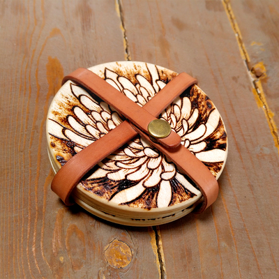 Chrysanthemum coaster set