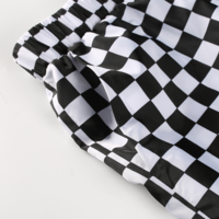 CHECKER JOGGER PANTS WITH BLACK BAND - Thumbnail 3