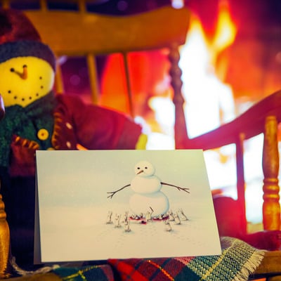 "idol worship" holiday cards [last packs of 4]