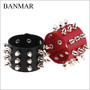 Spikes Rivet Stud Wide Cuff Leather Punk Gothic Rock Unisex Bangle Bracelet -2