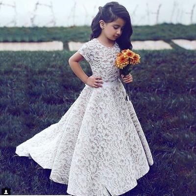 Cute lace flower girl dresses - Thumbnail 5