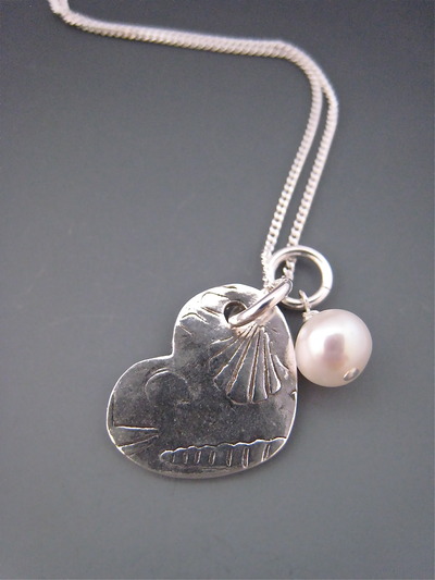 Beach heart necklace