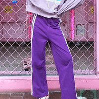 Free Shipping-VINTAGE DOUBLE LINE PURPLE PANTS - Thumbnail 3