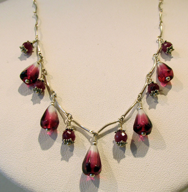 5 Seed Necklace with Rubies