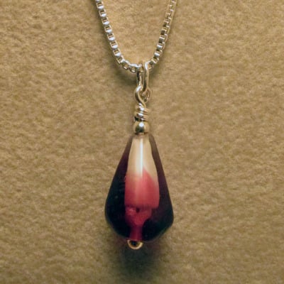Pomegranate seed pendant
