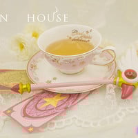 Cardcaptor Sakura / cup + saucer + ice cream spoon Set - Thumbnail 1