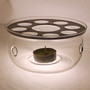 Round Shaped Glass Tea WARMER + FREE Tealight Candle - Thumbnail 1