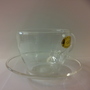 600ml Clear Glass Heat Resistant Infuser Teapot with Warmer & Cup Nice for Flower/Green Tea Pot - Thumbnail 3