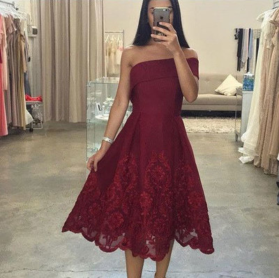 Elegant Prom Dress Homecoming Dresses for Women with Appliques Lace