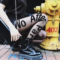 Girls/No After Party Black Tights - Thumbnail 2