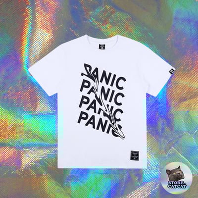 Trippy panic t shirt in white
