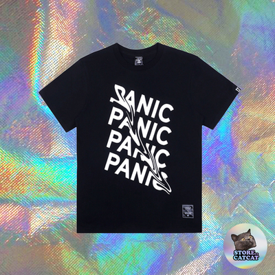TRIPPY PANIC T SHIRT IN BLACK