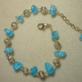 Aqua and Gold Adjustable Anklet-1