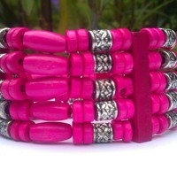 Tribal Stretch Bracelet (available in 6 colors) - Thumbnail 2