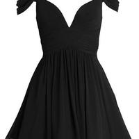 Cute A-line Pink Homecoming Dress Chiffon Short Prom Dress - Thumbnail 1