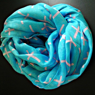 Blue infinity scarf - Thumbnail 5
