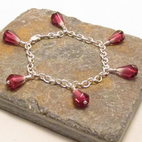 Pomegranate Seed Charm Bracelet