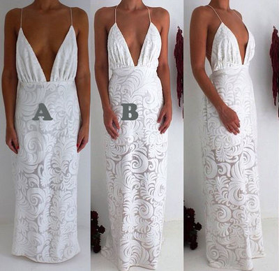 Sexy White Sexy Lace Conversible Prom Dress For Women