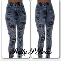 Distressed HighWaist Denim