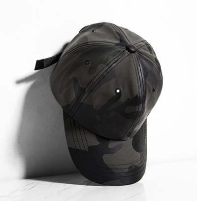BLACK CAMO BASEBALL CAP