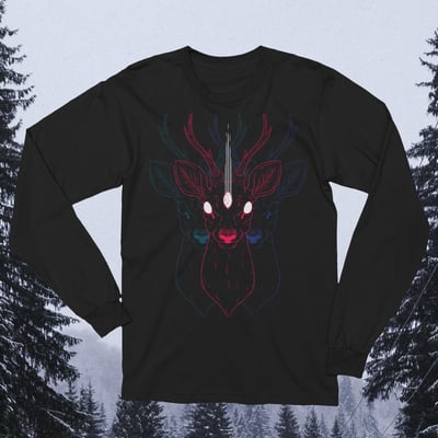 Cosmic shrine - black long sleeve t-shirt