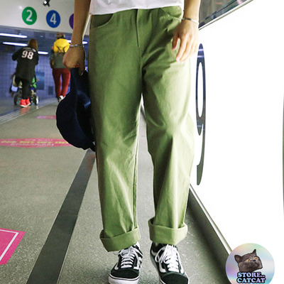 Harajuku retro carpenter pants
