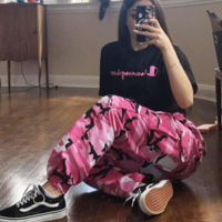 Free Shipping-ORANGE/PINK CAMO PANTS - Thumbnail 1