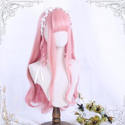 Pink lia long wig - Thumbnail 5