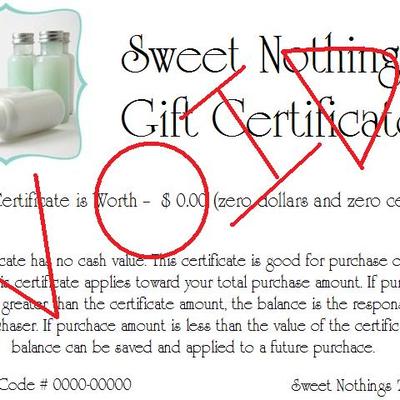 Gift certificate