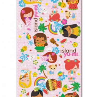 "island yumi" pink kids beach towel - Thumbnail 3