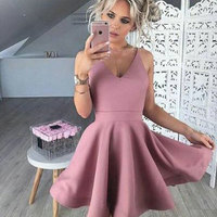 White Short Backless Homecoming Dresses Prom Dresses for Junior - Thumbnail 2