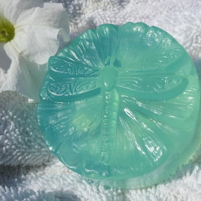 Dragon fly round glycerin bar in english garden "ocean blue" - Thumbnail 3