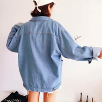 Boyfriend Style Pocket Denim Jacket - Thumbnail 3