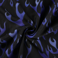 Free Shipping-PURPLE FLAME MESH TOP - Thumbnail 4