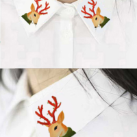 Harajuku cute teddy cat elk rabbit bloueses - Thumbnail 2