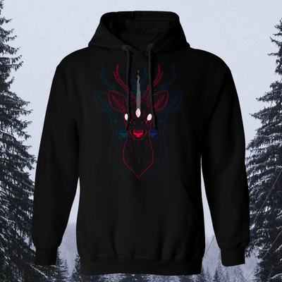 Cosmic Shrine - Black Pullover Hoodie