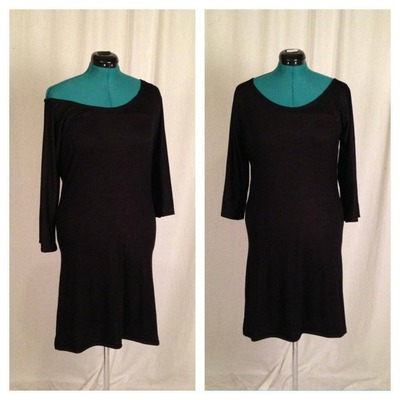 Relaxed Tee Dress w/3/4-length sleeves