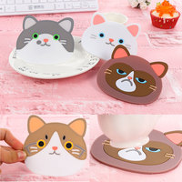 6pc Cat Silicone Insulation Coaster - Thumbnail 2
