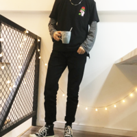 Free Shipping-SOFT GRUNGE ROSE TEE  - Thumbnail 3