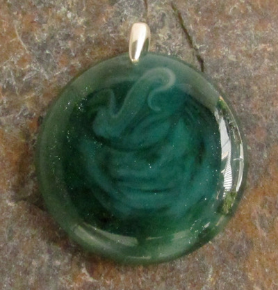 Glacier Blue Glass Pendant Large