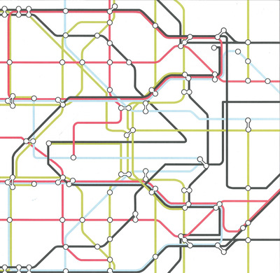 American Crafts Travel Transit Line Cardstock 12x12"