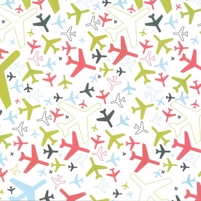 American crafts travel random airplanes cardstock 12x12" glitter