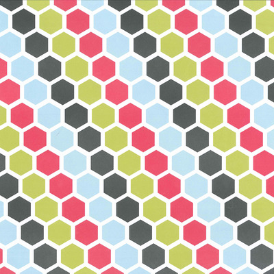 American crafts travel colour hexagons cardstock 12x12"