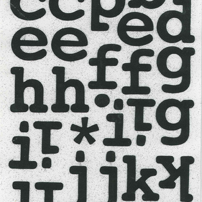 Thickers black pajama felt letter stickers 6x11"