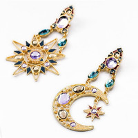 Stars and Moon Crystal Earrings - Thumbnail 4