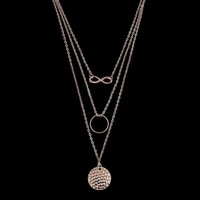 Multi Layered Infinity Charmed Necklace - Thumbnail 2