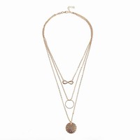 Multi Layered Infinity Charmed Necklace - Thumbnail 3