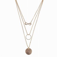 Multi Layered Infinity Charmed Necklace - Thumbnail 4
