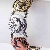 Metal Heart Link Bracelet
